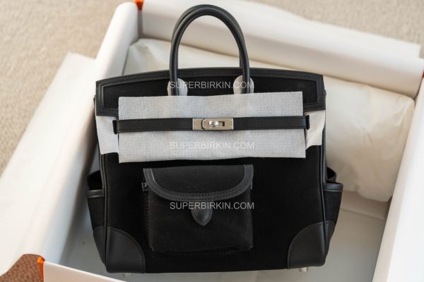 Hermes Cargo Birkin 25 Swift nior 89 PHW 黑色