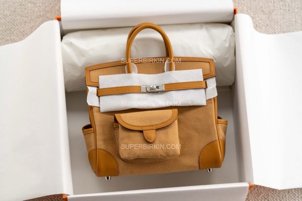 Hermes Birkin Cargo 25 Gold Swift leather &Toile canvas with