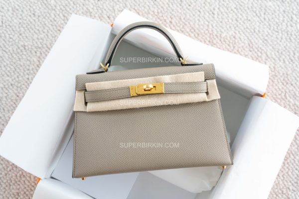 Hermes Epsom Mini Kelly Sellier 20 Gris Asphalte GHW 沥青灰